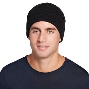 Alpine Design Core Beanie Cap Men's OS Black Knit Cuffed Hat Classic Cozy SRT39